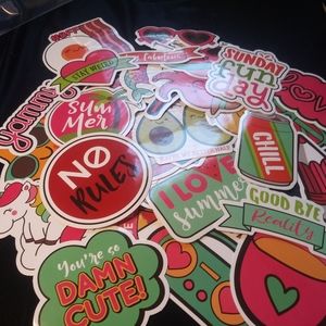 100 Summertime Themed Fun Assorted Stickers.
